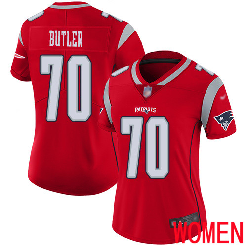 New England Patriots Football #70 Inverted Legend Limited Red Women Adam Butler NFL Jersey